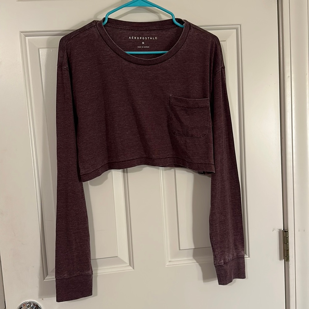 Aeropostale Super Cropped Long Sleeve T Shirt